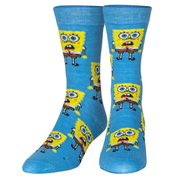 Crazy Socks Spongebob All Over Fun Print Novelty Crew Socks for Men’s fits 6-12‎ - Picture 7 of 7